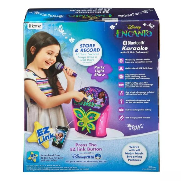 IHOME Disney Encanto Bluetooth Karaoke Machine With EZ Link Technology - Picture 2 of 2